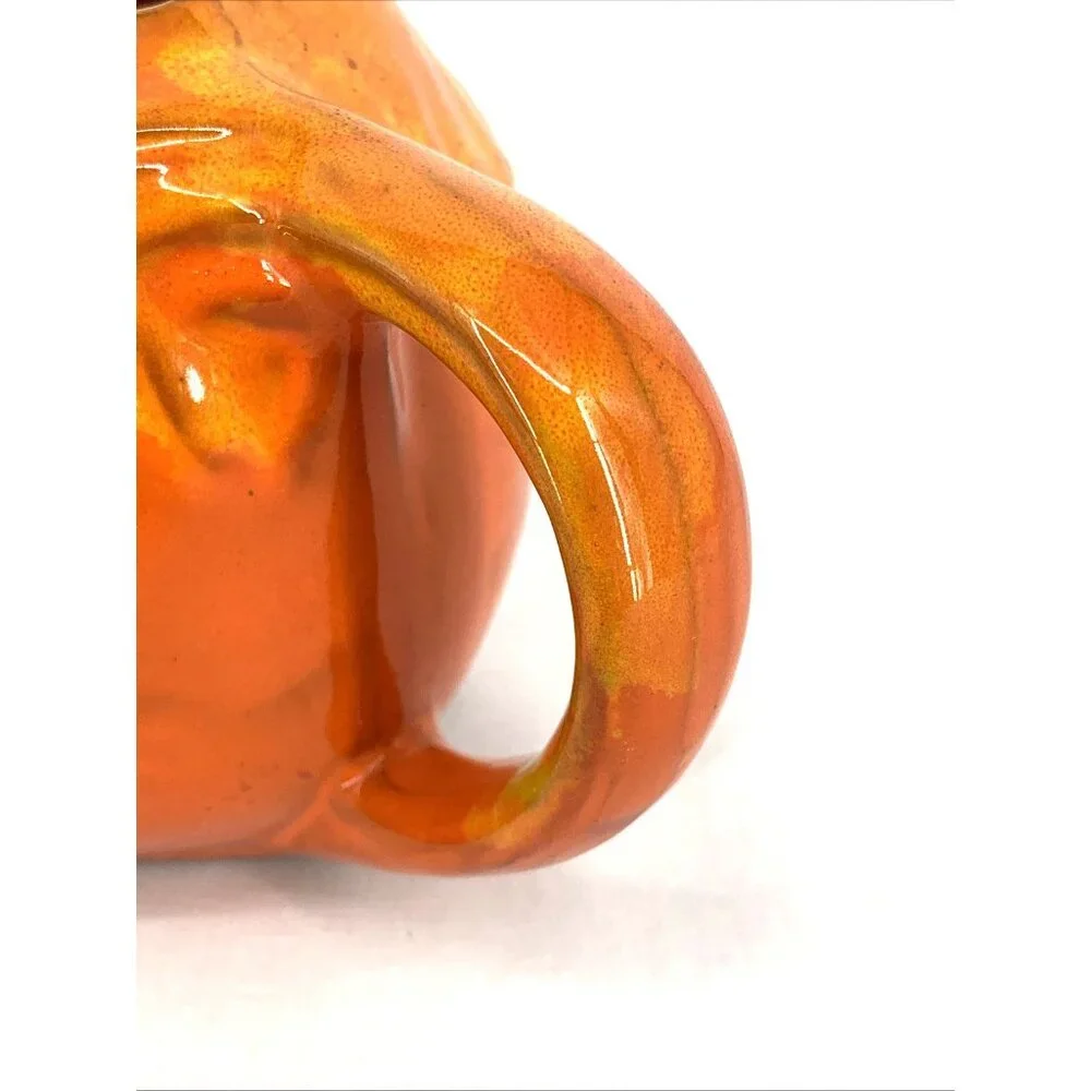 Pacific Stoneware Bennett Welsh Cat Orange Cup Mug 1969 Vintage